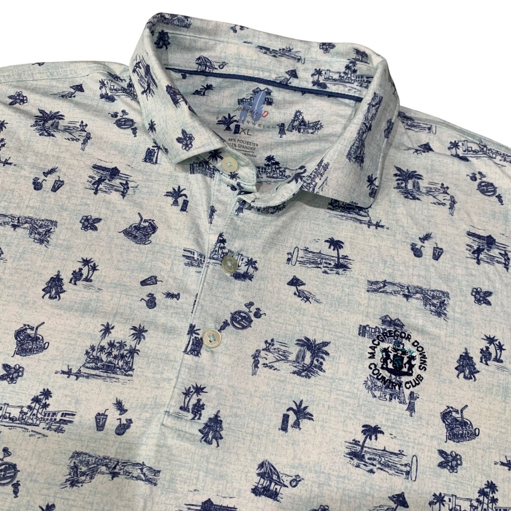 johnnie-O Featherweight‎ Performance Polo XL - 4-way Stretch - UPF 50 - Men's XL
